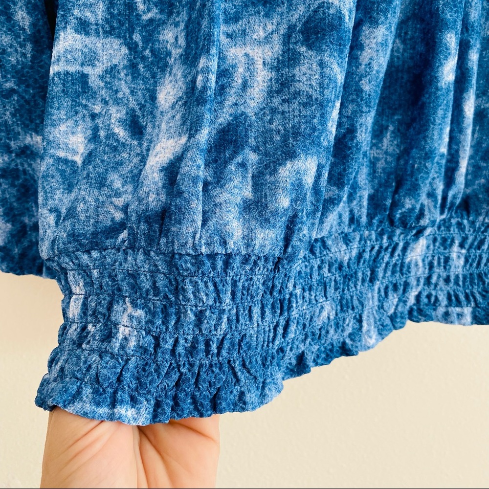 New Michael Kors Tie-Dye Long Sleeve Off the Shoulder Top - Picture 10 of 10